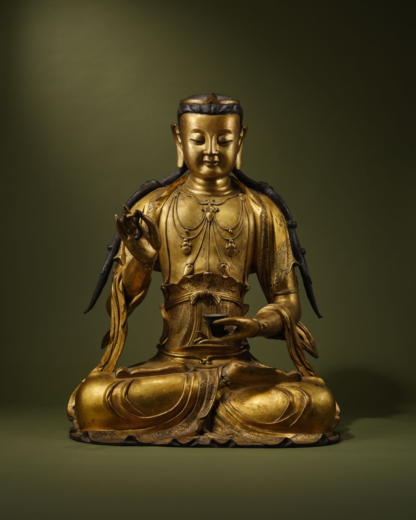 Yuan-Ming Gilt-Bronze Avalokitesvara